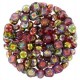 Czech 2-hole Cabochon beads 6mm Crystal Magic Apple